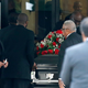 The casket carrying Botham Shem Jean arrives at Greenville Avenue Church of Christ on September 13, 2018 in Richardson, Texas.